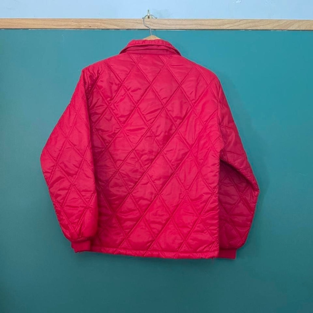 Vintage 1970s quilted jacket with embroidered patch - Picture 2 of 5